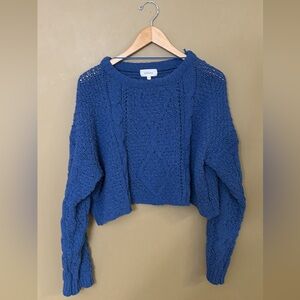 Bohme Royal Blue Cable Knit Sweater